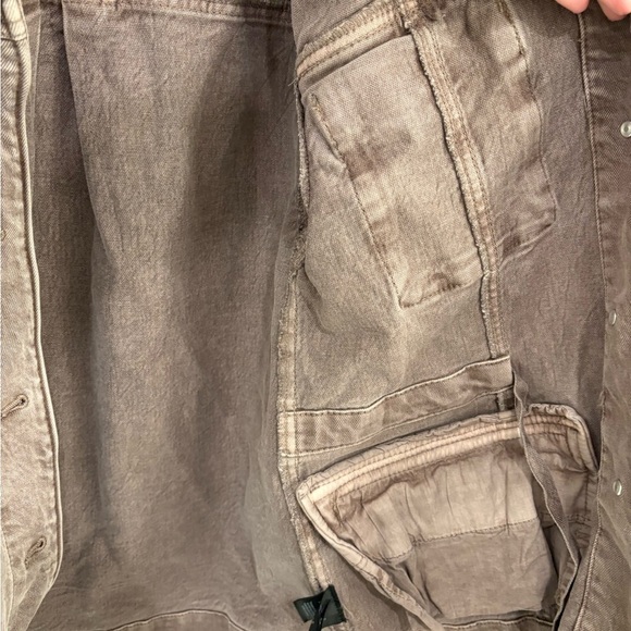 Free People Harley Military Distressed Utility Jacket Red Brown Size XS - Picture 6 of 16